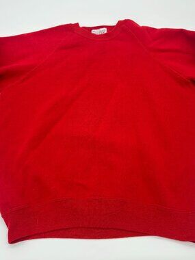 Vintage Sweatshirt Crewneck Mens Size XL Blank Red Cheetah Mervyns 50\50 USA